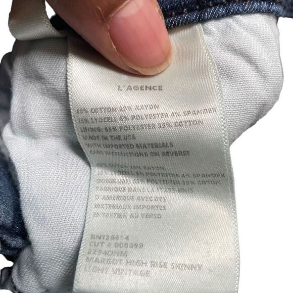 L’Agence Jeans Womens 25 Jean Margot Skinny Light Vintage - Picture 5 of 7